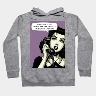 Comic complaining on social media Hoodie